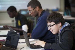 students take a computer science class
